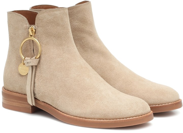 see by chloe suede ankle boots