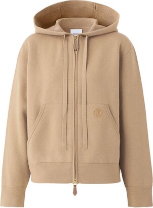 Burberry Cashmere-Cotton Zip-Up Hoodie - ShopStyle