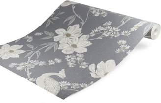 Graham & Brown LLB Singapore Floral Oriental Grey Wallpaper