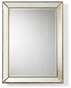 Frontgate Beaded Beveled Wall Mirror