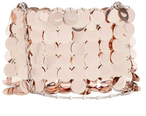 paco rabanne rose gold bag