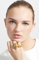 Thumbnail for your product : Alexander McQueen Skull Double Finger Knuckle Ring
