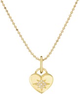 Thumbnail for your product : Kamaria Heart North Star Necklace With Diamonds on 14k Ball Chain