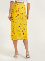 Thumbnail for your product : Altuzarra Fausto Floral-print Silk Midi Skirt - Womens - Yellow Multi