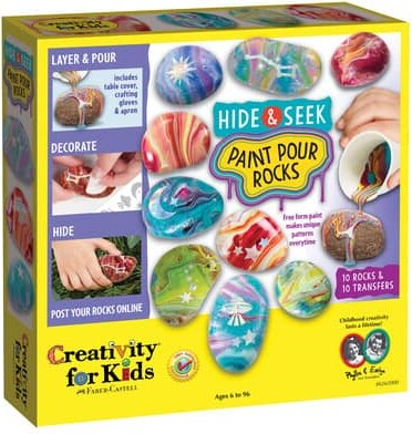 Faber-Castell Hide & Seek Paint Pour Rocks Kit