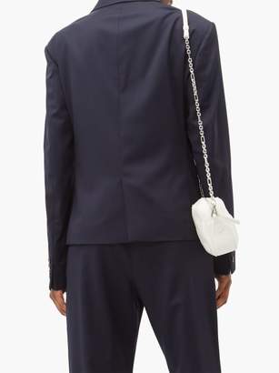 Martine Rose Double-breasted Wrap Wool-twill Blazer - Womens - Navy