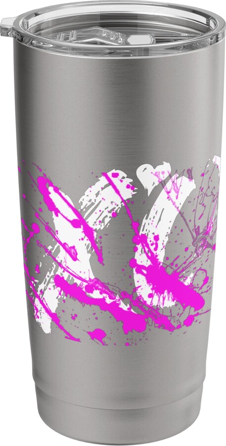 Color Match Pink Graphic Tee Pink XO Splash Pink Graphic Stainless Steel Insulated Tumbler