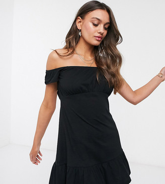black off the shoulder sundress