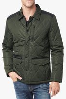 Thumbnail for your product : 7 For All Mankind Mix Media Quilted Jacket In Dark Green