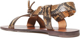 Thumbnail for your product : Zimmermann Knotted Snake-effect Leather Slingback Sandals