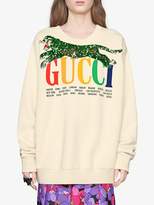 Thumbnail for your product : Gucci Cities sweatshirt with sequin panther