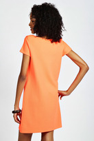 Thumbnail for your product : boohoo Melissa Textured Neon Shift Dress