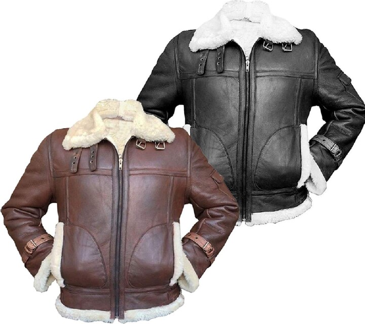 bomber with shearling collar