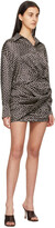 Thumbnail for your product : Magda Butrym Brown Silk Dot Shirt Dress