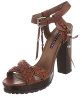 Thumbnail for your product : Ralph Lauren Purple Label Woven Platform Sandals