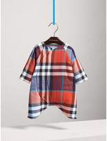Thumbnail for your product : Burberry Check Cotton Padded Playsuit