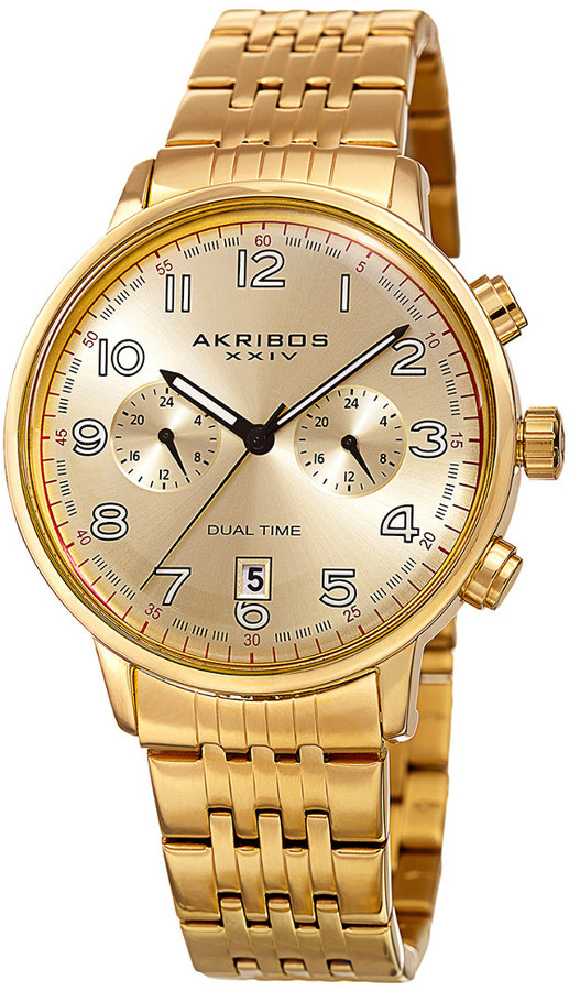 Akribos XXIV Men's Stainless Steel Watch