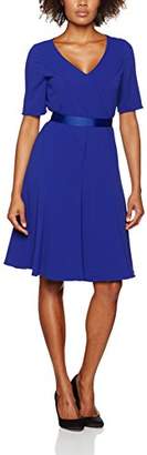 Jacques Vert Women's Crepe Fit and Flare Not Applicable|#4184 Plain Short Sleeve Dress