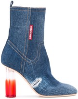 Thumbnail for your product : DSQUARED2 Denim High Heel Boots
