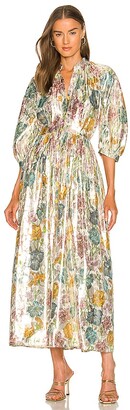 Hayley Menzies Shimmering Bonita Silk Shirt Dress