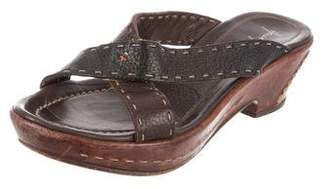 Henry Beguelin Leather Slide Sandals