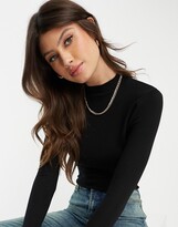 Thumbnail for your product : ASOS DESIGN long sleeve bodysuit with turtleneck in black