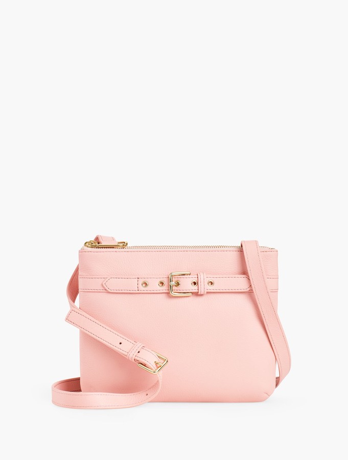 Talbots Soft Pebble Leather Double Zip Crossbody Bag ShopStyle