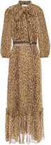 Thumbnail for your product : Zimmermann Espionage Pussy-bow Leopard-print Silk-crepon Maxi Dress