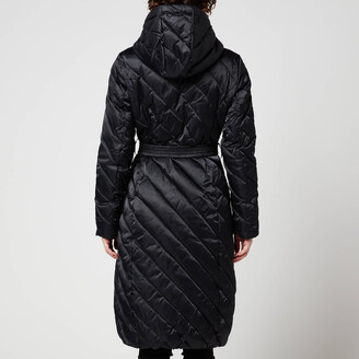 shiny black womens coat