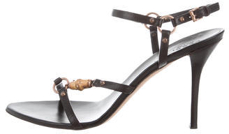 Gucci Leather Bamboo Sandals