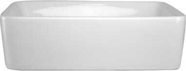 Eisen Home Havasu White Ceramic Rectangular Vessel Bathroom Sink