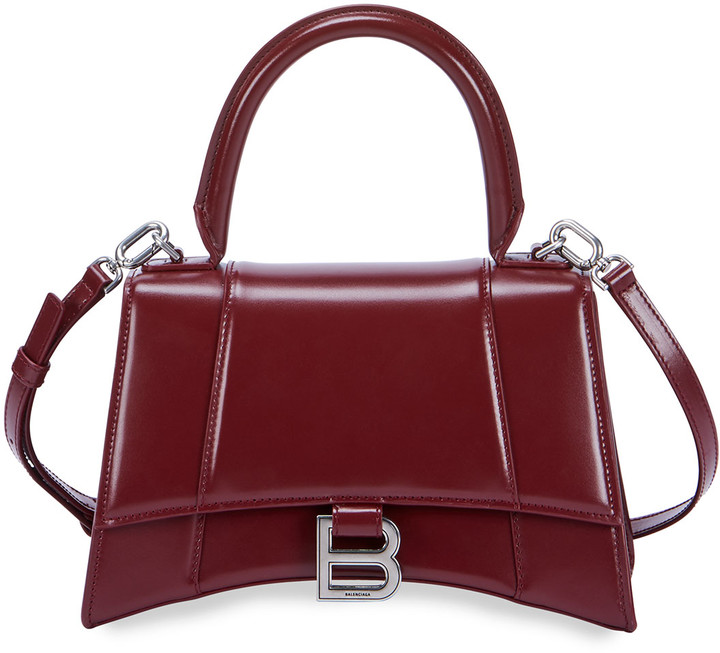 Balenciaga Hourglass Small Shiny Leather TopHandle Bag ShopStyle