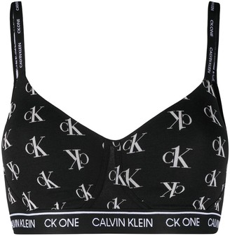 Calvin Klein Underwear Monogram Print Bralette