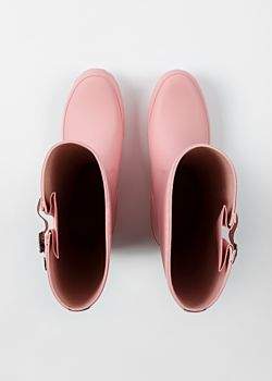 Women's Pink Rubber 'Idella' Wellington Boots