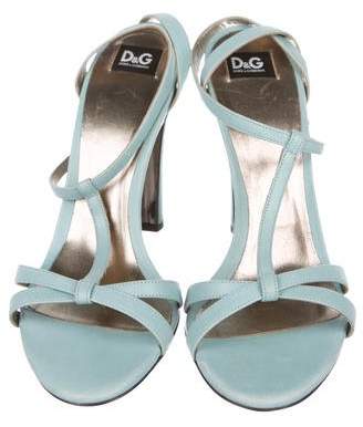 Dolce & Gabbana Leather Ankle Strap Sandals