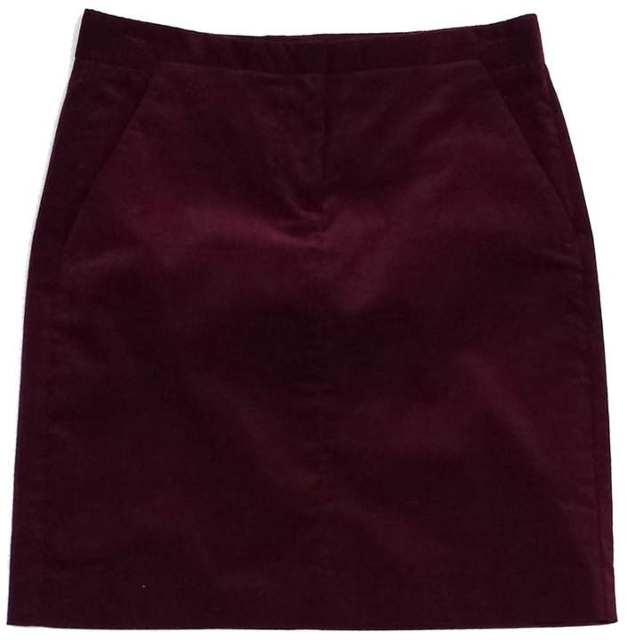 Theory Plum Corduroy Skirt - ShopStyle