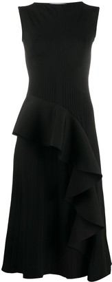 Off-White Ruffled-Detail Knitted Dress