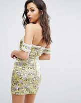 Thumbnail for your product : PrettyLittleThing Premium Bardot Piped Mini Dress