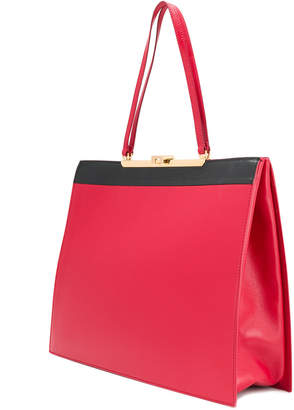 No.21 contrast lined square-shaped tote bag