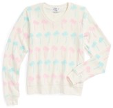 Thumbnail for your product : Wildfox Couture 'Pastel Palms' V-Neck Sweatshirt (Big Girls)