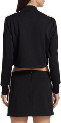 Palm Angels Cropped Zip-Front Track Jacket
