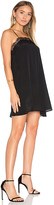 Thumbnail for your product : Anine Bing Silk Dress with Lace Trim