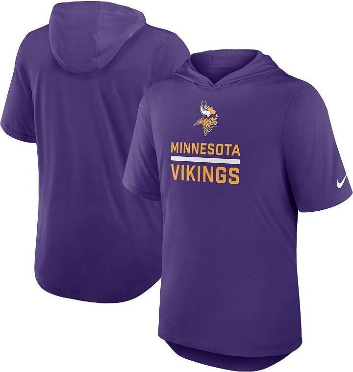 Men's Nike Purple Minnesota Vikings Lockup Tri-Blend Hoodie T-Shirt
