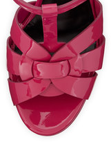Thumbnail for your product : Saint Laurent Tribute Patent Platform Sandal, Pink