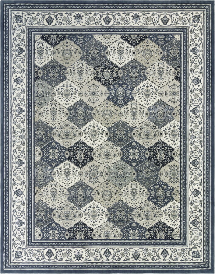 Gertmenian Majestic Conor Traditional Patchwork Blue Indoor Area Rug, 8x10