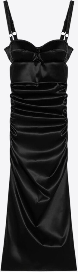 Dolce & Gabbana Draped Brassiere Midi Dress