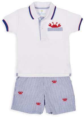 Florence Eiseman Baby Boy's Crab In Polo Pocket Shirt