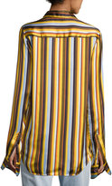 Thumbnail for your product : Acne Studios Buse Striped Satin Blouse, Multi
