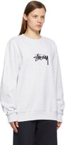 Thumbnail for your product : Stussy Grey Embroidered Stock Sweatshirt