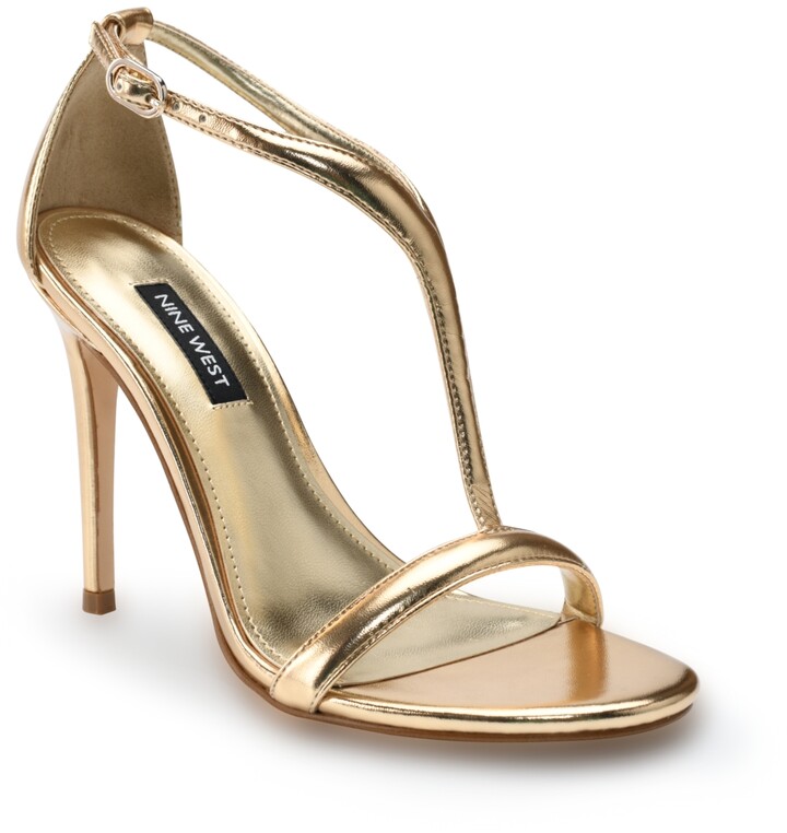 Nine West Gold Heeled Women's Sandals | ShopStyle